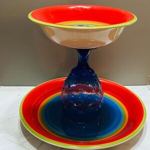 Royal Norfolk Beautiful Two Tier Serving Party Piece Chips And Dip